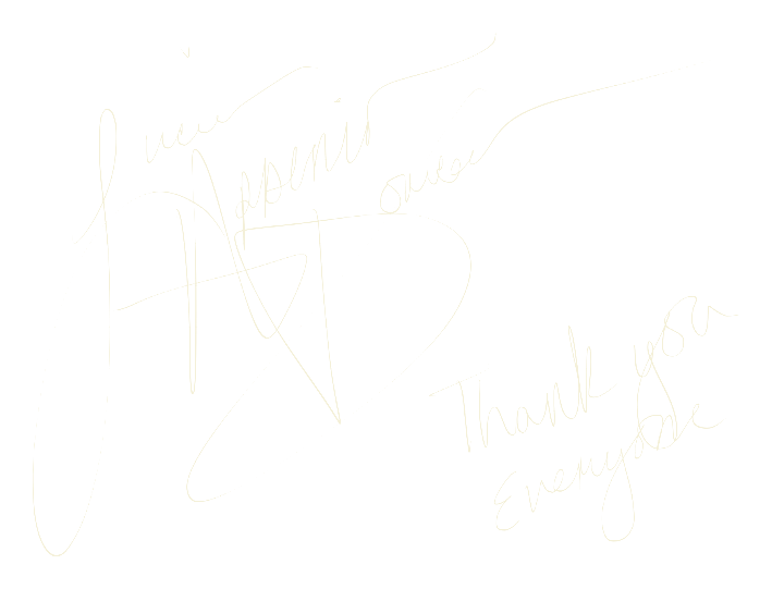 Lucien's handwritten signature with the words Thank you Everyone